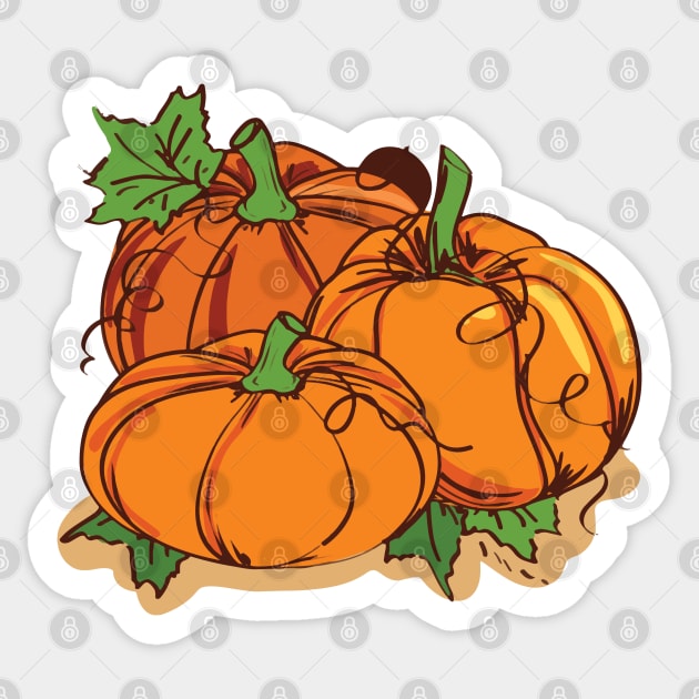 Spooky Pumpkin, Watercolor Pumpkin, Funny Halloween Party Sticker by Islanr